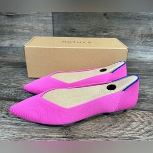Rothy's‎ Pointy Toe Flat DRAGON FRUIT NEW SZ 7